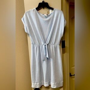 Blue front tie dress NWT size Medium